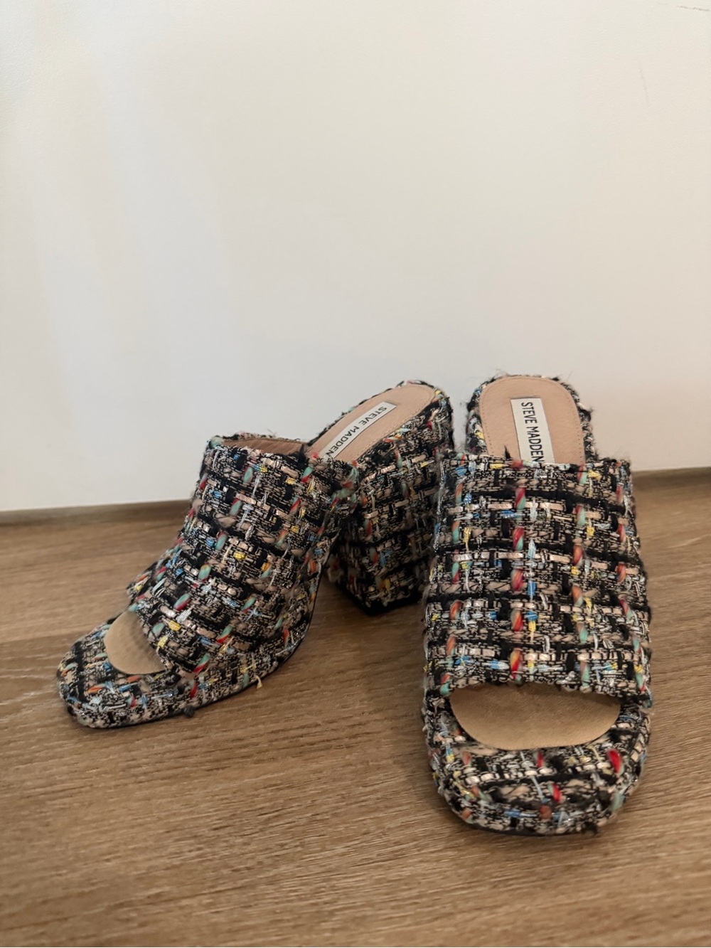 Steve Madden Multicolor Tweed Heels